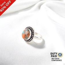 Valentines Deal 925 Sterling Silver Spiny Oyster Stone Band Engagement Wife Ring