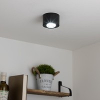Led Aufbaustrahler Flach Rund Schwenkbar 5W Neutralweiß Dimmbar Schwarz 230V 38°