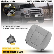 Driver Lh Bottom Side Leather Seat Cover Gray For 2011-16 Ford F250 F350 F450