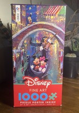 CEACO Disney Fine Art "Moonlight in Venice" 1000 Piece Jigsaw Puzzle Goofy Pluto
