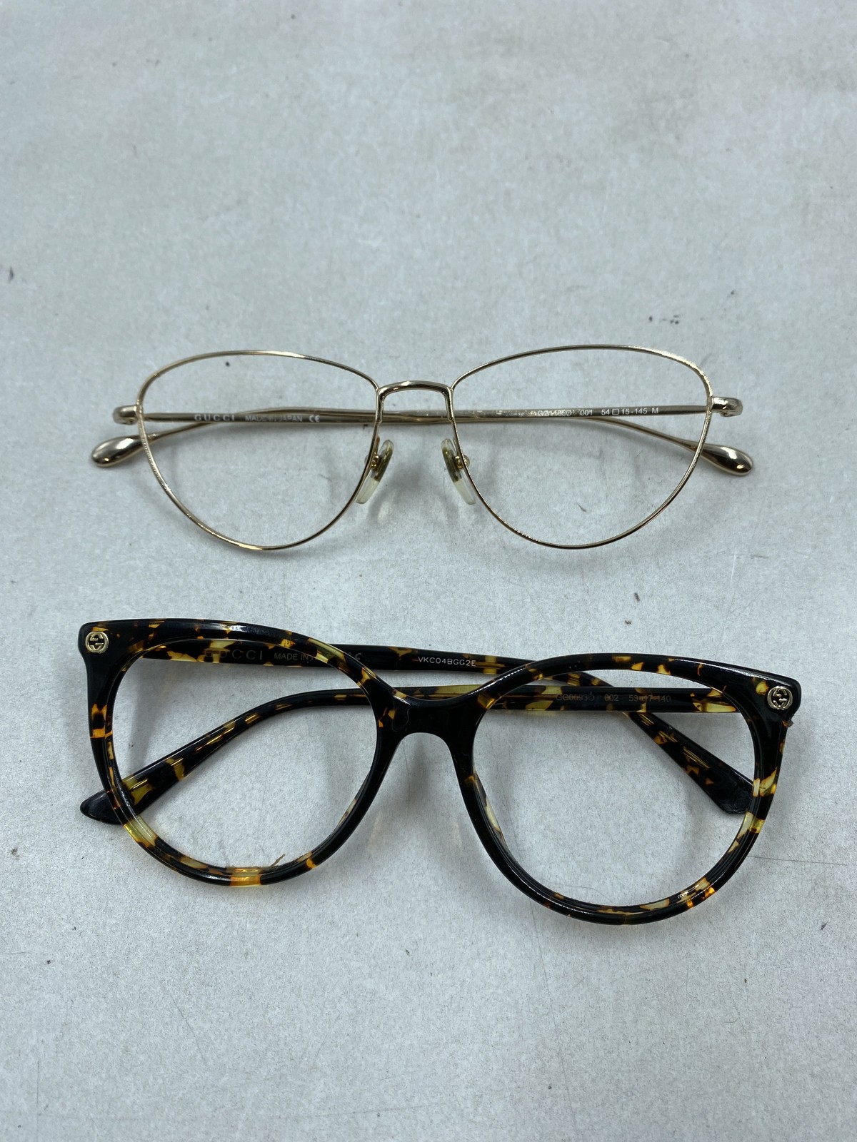 Gucci Gold Wire Frame Tortoise Shell Eyeglasses - image 1
