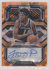 2021-22 Prizm Draft Picks College Penmanship Orange Ice Jamorko Pickett Auto 0w6