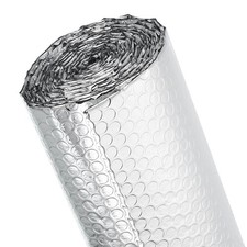 Double Reflective Bubble Insulation Sheet 16 in x 10 Ft Thermal Heat Roll
