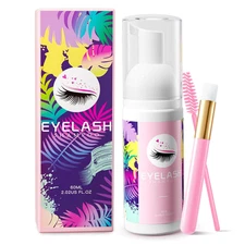 Lash Shampoo for Eyelash Extension, 60Ml/2.11Fl.Oz Eyelash Shampoo Kit with Lash