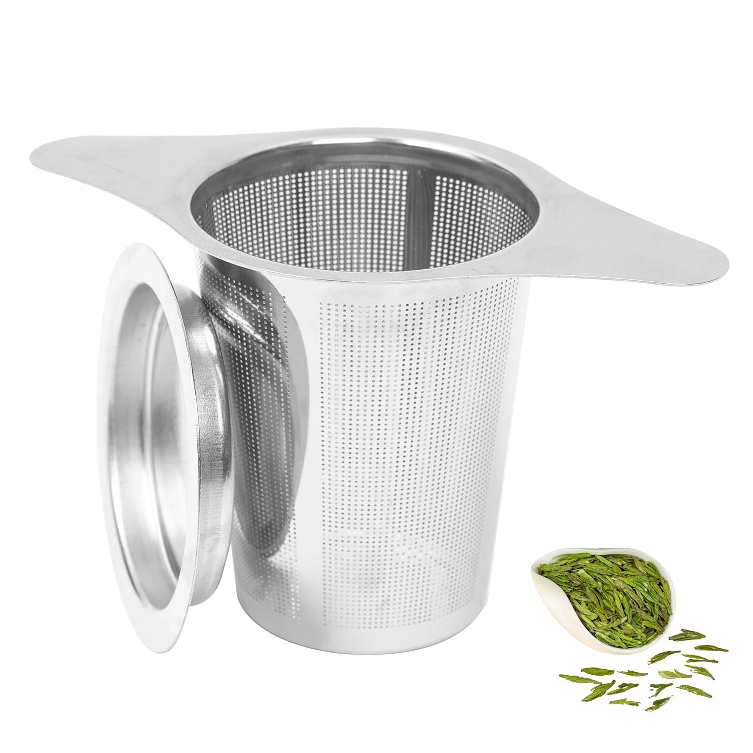 1 Piece Stainless Steel Tea Strainer,Tea Filter,Tea Strainer for Loose Tea Cup,with Lid...
