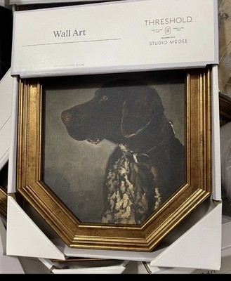 Lot Of 2 Pointer DOG PORTRAIT  STUDIO MCGEE Target Threshold Gold Frame 8x10
