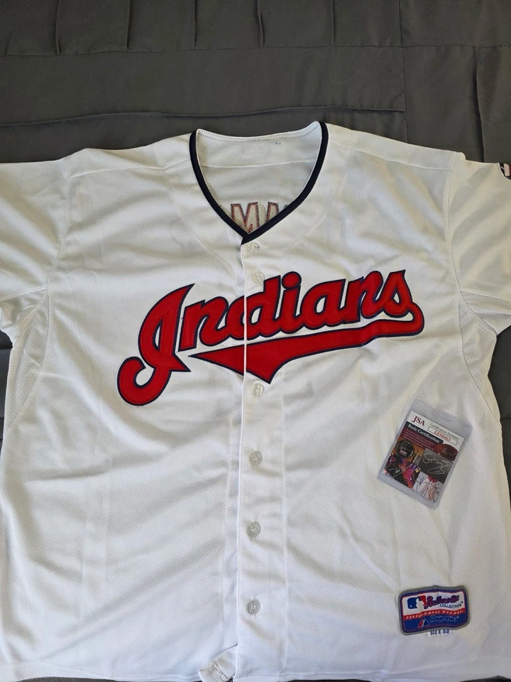 Camiseta deportiva autografiada Bradley Zimmer Cleveland Indians con certificación JSA Foto 2 de 4