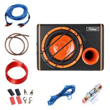 10" 4200 Auto Aktiv Kompakt Subwoofer Bassbox Verstärker KFZ Stamm Lautsprecher