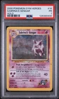 POKEMON 2000 SABRINA'S GENGAR HOLO GYM HEROES #14 PSA 1