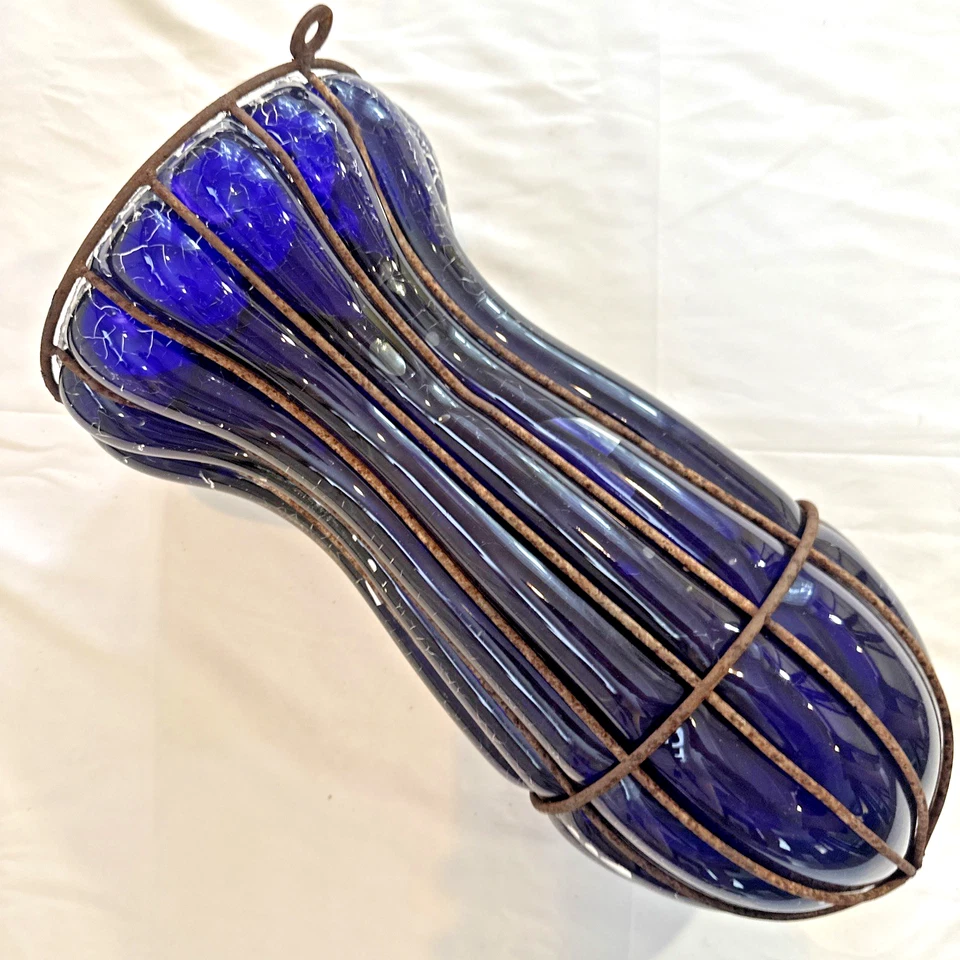 古董埃及新艺术风格手工吹吸顶灯仅 22 英寸高紫色 — 第 4/4 张图片