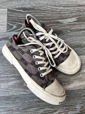 Size 7 - Balenciaga Paris Low BB Monogram - Dark Mink Grey W | eBay