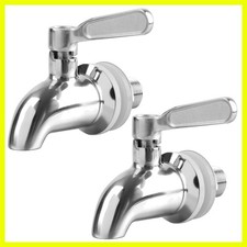 2 Pack Beverage Dispenser Replacement Spigot, Stainless Steel Polished Finish...
