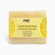 FWCLABS Lemongrass & Sage Artisanal Soap - Premium Gentle Cleansing Bar
