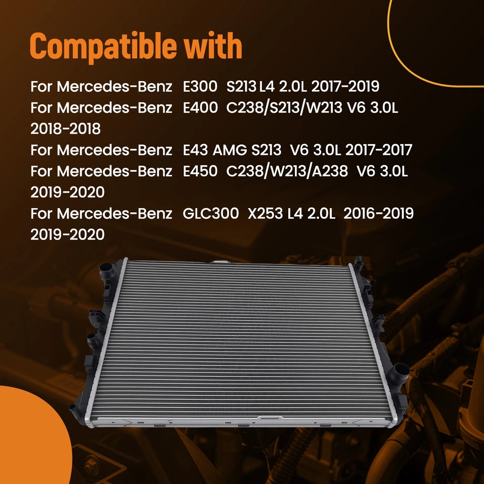 Radiador de aluminio para Mercedes-Benz E43 AMG GLC43 AMG 2017-2021 0995007100 Foto 3 de 4