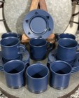 Pfaltzgraff Morning Light 8 Coffee Mugs and 8 Saucers - Blue — photo 1