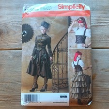Simplicity S1558 UNCUT Sewing Pattern Steampunk Victorian Bustle Costume 6-12