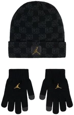Air Jordan Designer Monogram Beanie And Glove Set New🎁see Pic For Adult Fit🎁