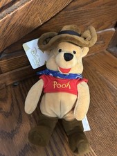 NEW CUTE DISNEY WINNIE THE POOH PLUSH TOY DRESSED AS AN COWBOY AND FREE SHIPPING