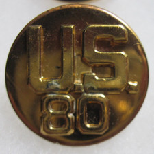Ejército SB Segunda Guerra Mundial 80ª DIVISIÓN DE INFANTERÍA Ingeniero FA BN disco de cuello de rama alistado