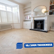 ⚡️ Sample* 10/3mm Fairlight Oak Engineered Wood Herringbone Parquet Flooring