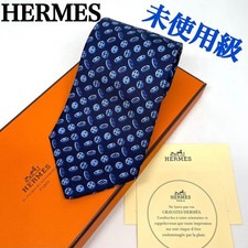 Herm s Men's Silk Tie  tie blue silk high quality all over pattern good conditi