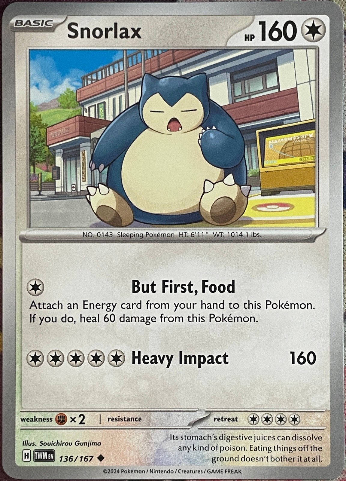 Snorlax - 136/167 - Twilight Masquerade Pokemon 2024