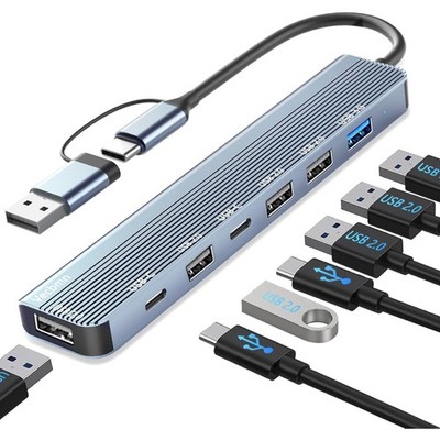 USB C Hub 7-in-1 USB 3.0 Anschlussverteiler MacBook Laptop Tablet PS4