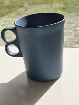 Bennington Potters Elements  Blue Trigger Handle Mug.