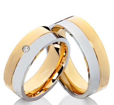 Eheringe Trauringe mit echtem Diamant Verlobungsringe mit Lasergravur EDB12