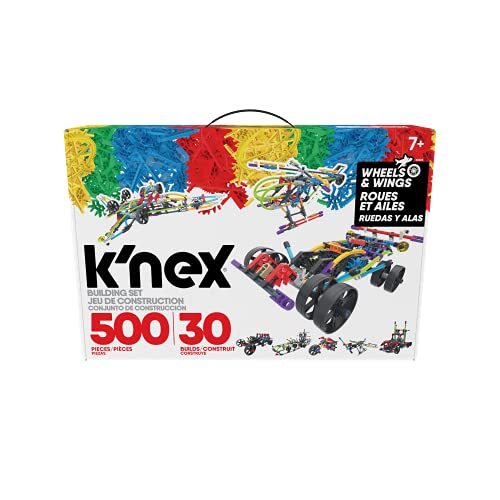 K'NEX 80208 Wings and Wheel Building Set, 3D Educational Toys for Kids, (s1D)