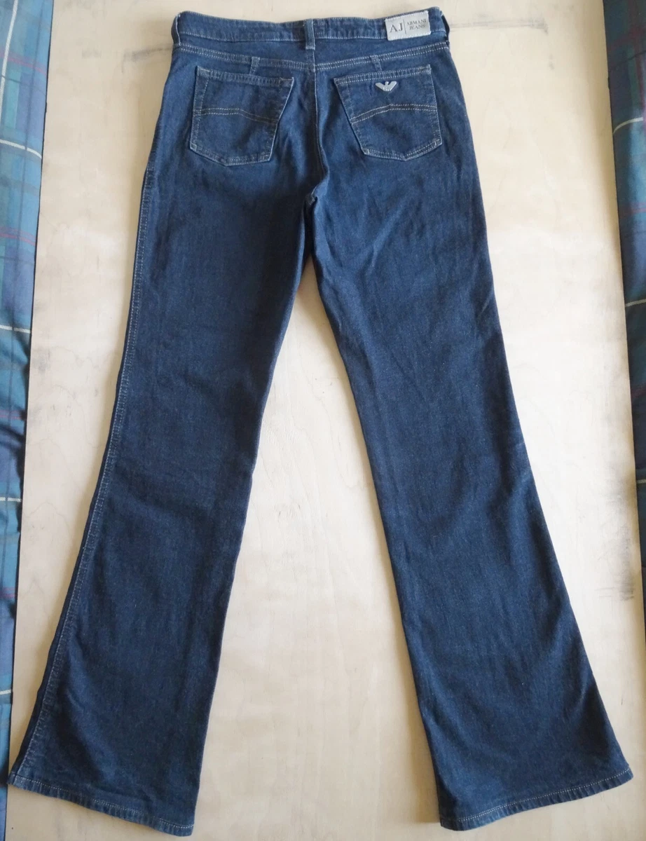 AJ Armani Jeans Indigo 007 Series Blue Bootcut 29in W 31in L eBay