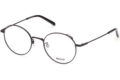 Bally BY5028-D 001 Black Round Metal Eyeglasses Frame 50-20-145 Asian Fit BY RX