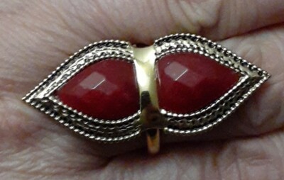 HSN Designer Studio Barse Bronze Himbeerquarz Kleopatra Ring Größe 7,75 