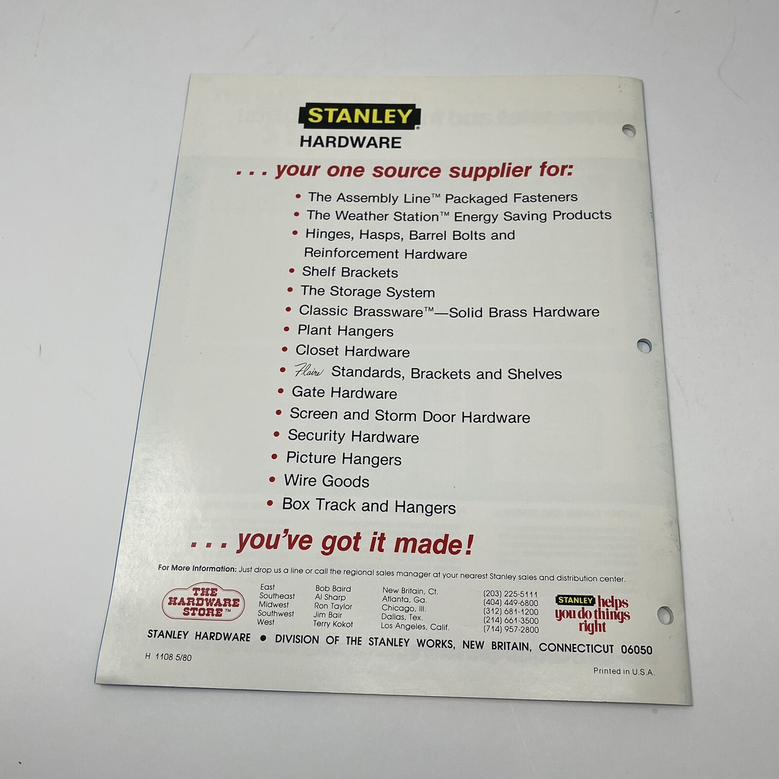 1980 Stanley The Weather Station Hardware Energy Saving Products Catalog