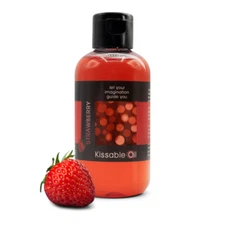 Strawberry Edible Body Oil - LOVE PLAY Nights Vegan Kissable Oils