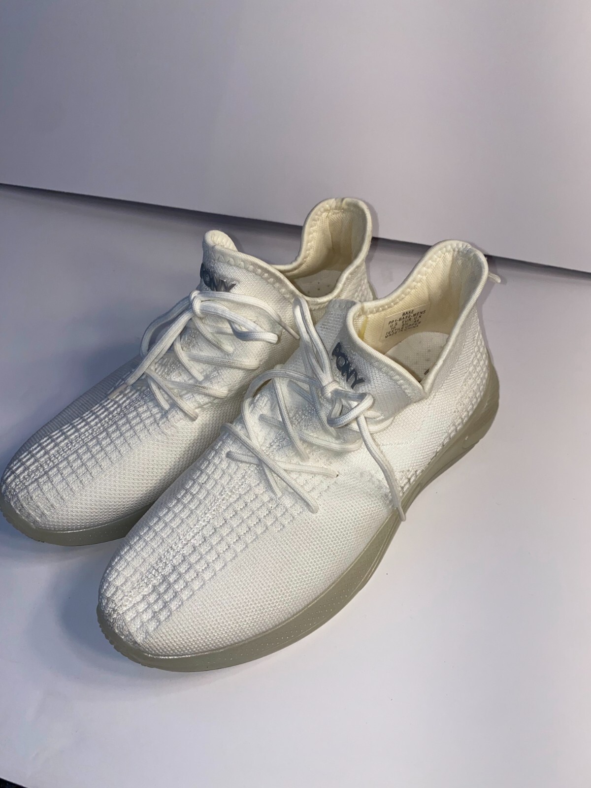 Scarpe da corsa PONY PP1 base uomo 10 suola gomma panna stringate moda atletica