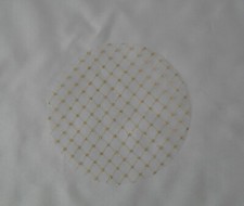 9" White  Gold Metallic Tulle Circles