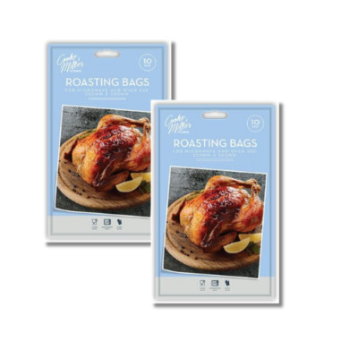 20x große Röstbeutel 250mmx380mm Backofen & Mikrowelle sicher für saftiges Fleisch Huhn