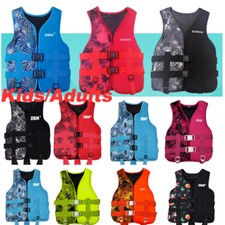 Kids Adults Life Jacket Swimming Floating Swim Zip Vest Buoyancy Aid Jacket UK