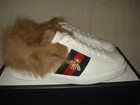 100% AUTHENTIC NEW MEN GUCCI NEW ACE FUR BEE WHITE SNEAKER UK 8/US 9 — photo 5