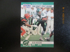 ROB MOORE JETS 1990 PRO SET ROOKIE CARD #694. rookie card picture