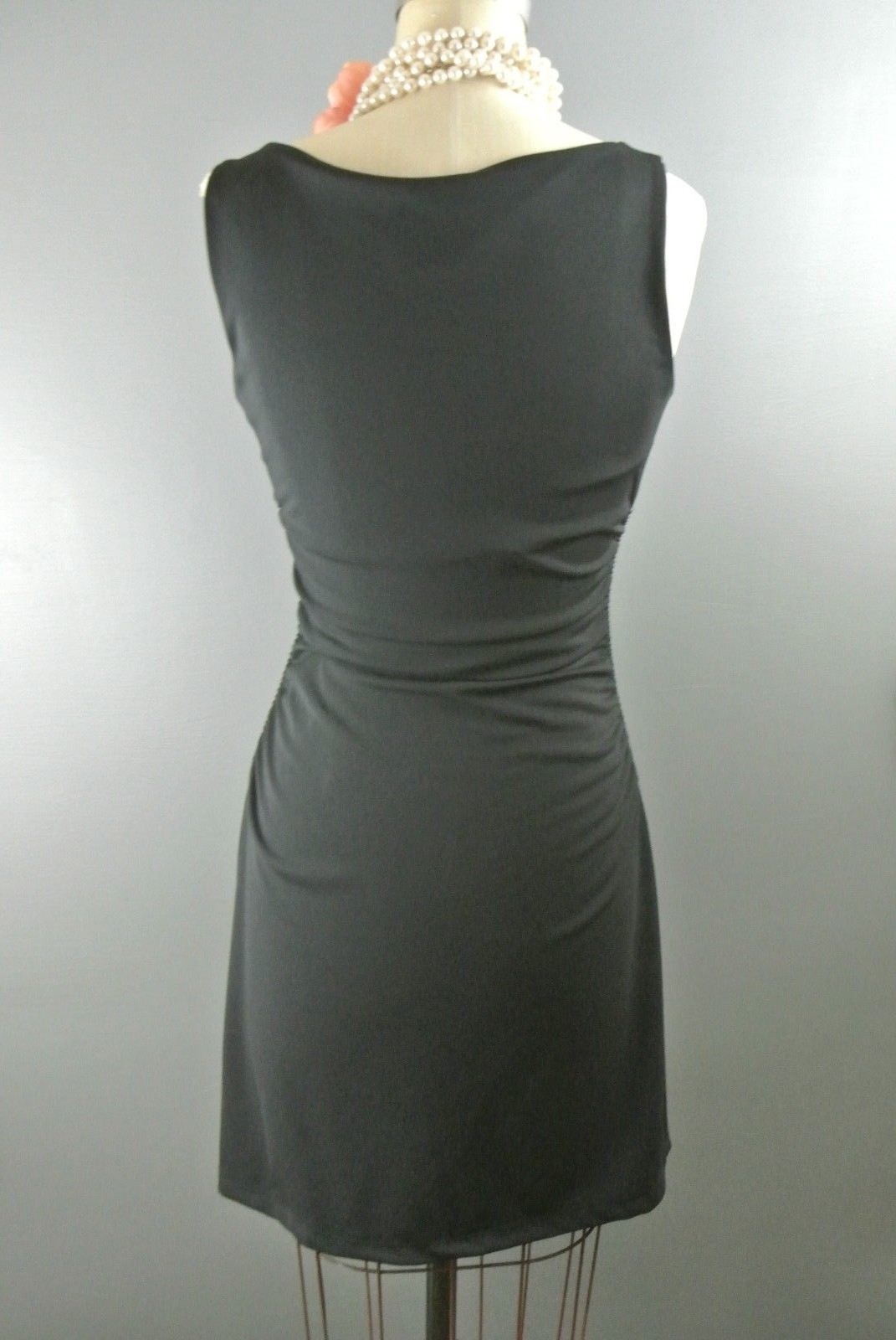 BCBG Simple basic Black Mini Dress M Solid Fitted… - image 5