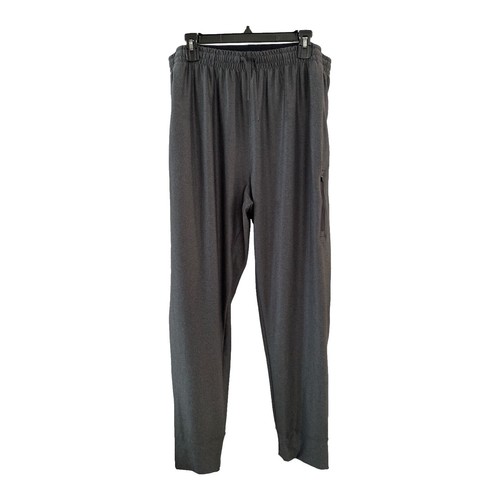 Navy Open Bottom Military Theme Sweat Pants in Sport Gray with Black Print - Small