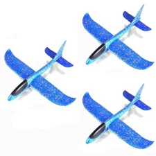 Fits For 3 Airplane Toys, 19" Large Throwing Gilded Foam Plane, Best Flying Toys