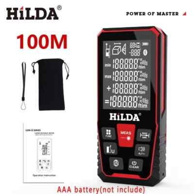 PROFESSIONELLES LASER-ENTFERNUNGSMESSER METER 100M HOCHPRÄZISE LCD-ANZEIGE