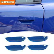 4pcs Exterior Door Handle Bowl Decoration Cover Trim For Dodge Charger 2011+Blue