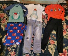Lot boys 5 6 7 Next Uk dinsoaur sweat pants Fire Truck Shirt dinosuars jeans