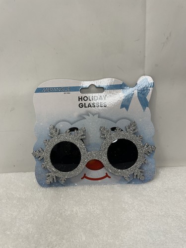 Merangue Silver Glitter Snowflakes Kids Holiday Sunglasses - Picture 12 of 13