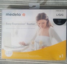 Medela Easy Expression Bustier Maternity Nursing Bra Black Large