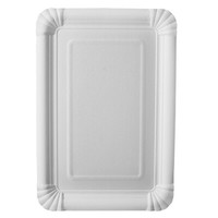 375 Weisse Pappteller Eckig 16,5 X 23Cm Party Einwegteller Pappschalen